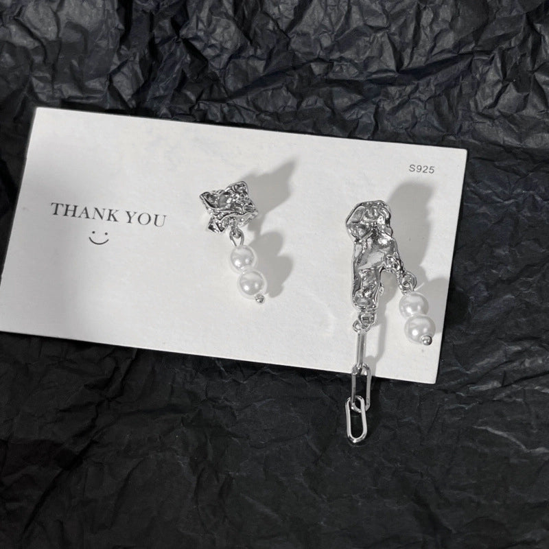 1 Pair Fashion Leaf Flower Bow Knot Imitation Pearl Alloy Rhinestones Earrings