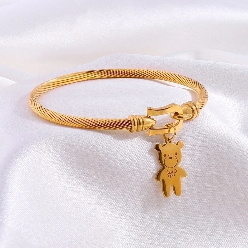 Minimalist Heart Shape 304 Stainless Steel Bangle In Bulk