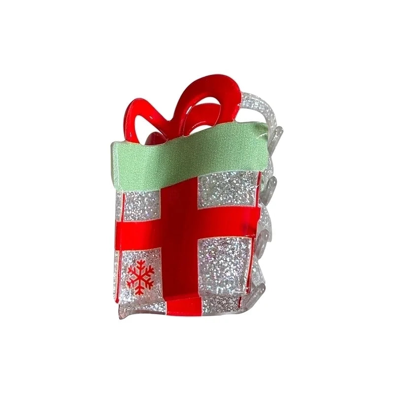 Christmas Casual Women's Christmas Tree Santa Claus Letter Arylic Hair Claws