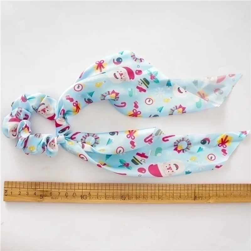 Fashion Snowman Cloth Printing Hair Tie 1 Piece