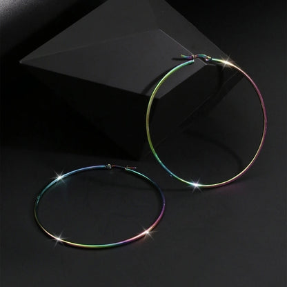 1 Pair Hip-Hop Exaggerated Luxurious Pentagram Round Heart Shape Plating 304 Stainless Steel Stainless Steel Earrings