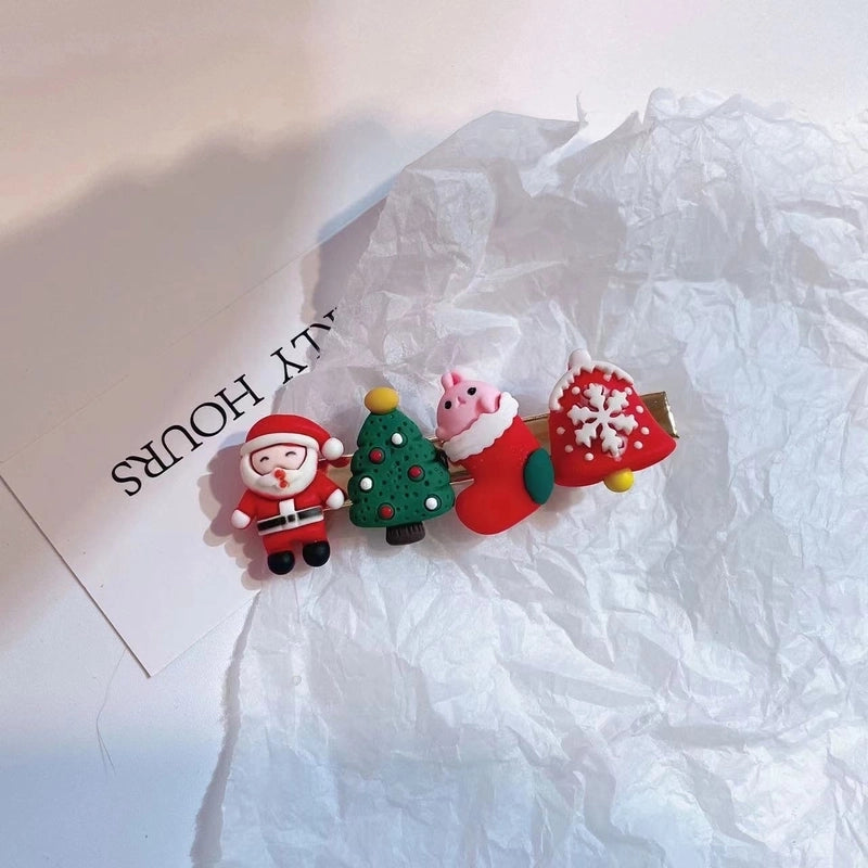 Christmas Cute Santa Claus Snowman Plastic Resin