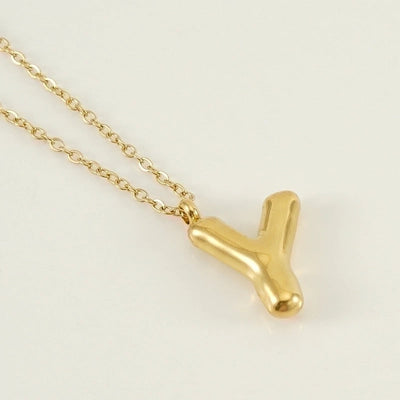 304 Stainless Steel 18K Gold Plated Casual Cute Plating Letter Titanium Steel Pendant Necklace