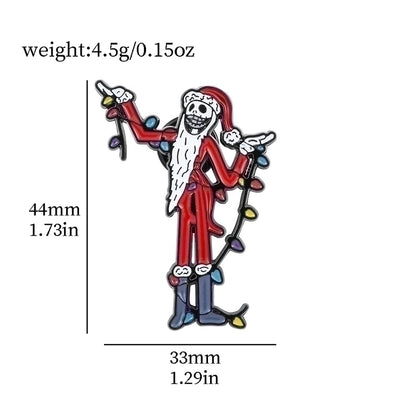 Funny Pin Santa Claus Alloy Enamel Unisex Brooches