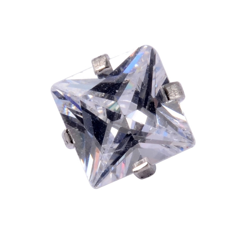 Stainless Steel Heart Labret Round Zircon Stud Earrings With Diamond XINGX Labret Lip Ring 2-5mm Zircon Earrings Accessories