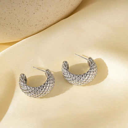 1 Pair Basic Modern Style Classic Style C Shape Irregular Heart Shape Irregular Plating 304 Stainless Steel Ear Studs