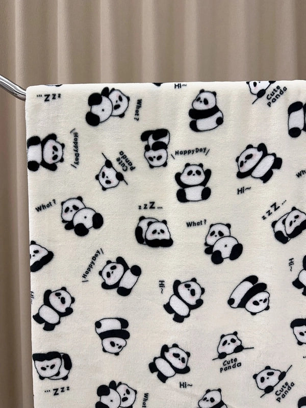 In Stock | Style Autumn And Winter Thickened Cartoon Crayon Small New Flannel Casual Plush Blanket Dormitory Bed Sheet