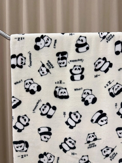 In Stock | Style Autumn And Winter Thickened Cartoon Crayon Small New Flannel Casual Plush Blanket Dormitory Bed Sheet