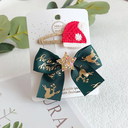 Christmas Cute Bow Knot Elk Cloth Party Party Accessories