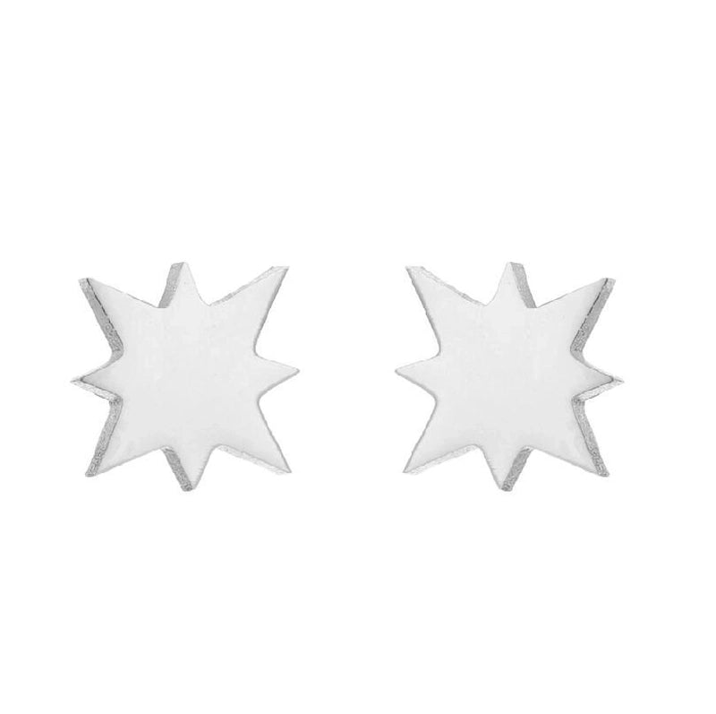 1 Pair Fashion Snowflake Plating 304 Stainless Steel 18K Gold Plated Ear Studs