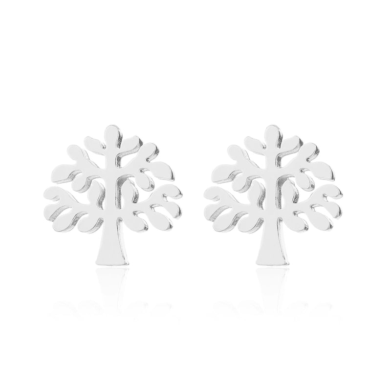 1 Pair Japanese Style Minimalist Tree Polishing Plating 304 Stainless Steel 18K Gold Plated Ear Studs
