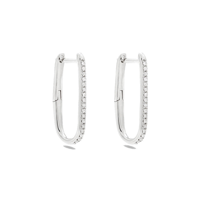 1 Pair Elegant Geometric Solid Color Copper Hoop Earrings