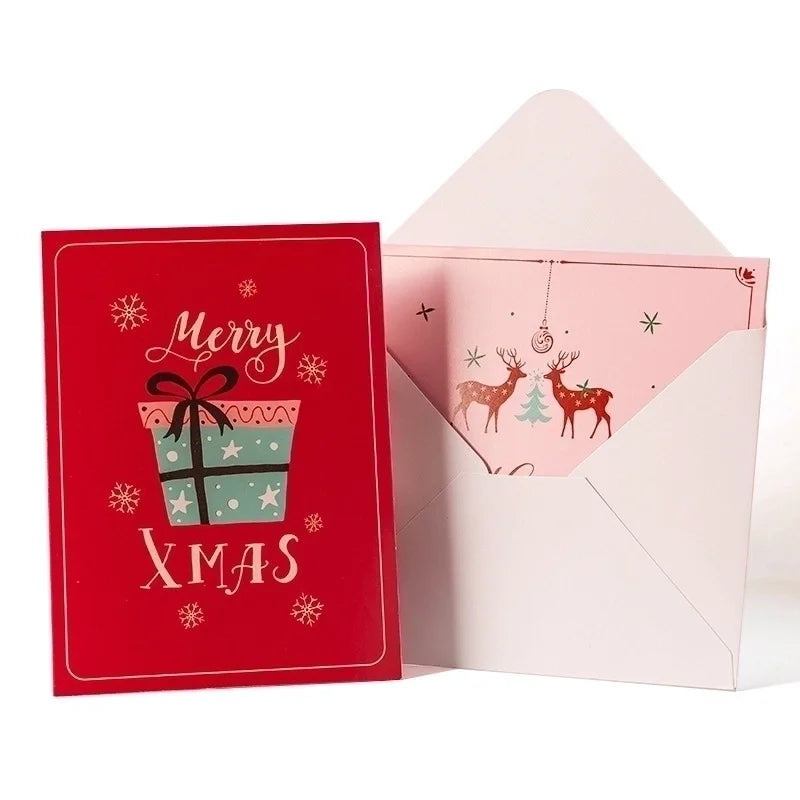 Christmas Christmas Tree Elk Christmas Festival Card