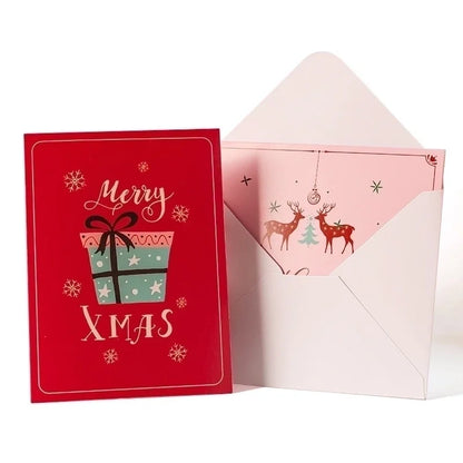 Christmas Christmas Tree Elk Christmas Festival Card