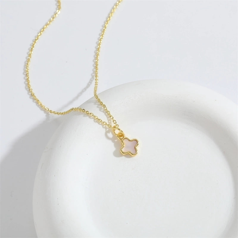 Copper 14K Gold Plated Palm Pendant Necklace