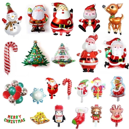 Christmas Casual Christmas Tree Santa Claus Snowman Aluminum Film Party Balloon Balloons