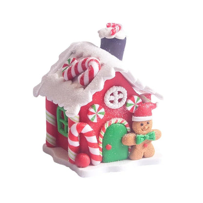 Christmas House Creative Soft Pottery House Without Lights Pendant Christmas Decoration Three-dimensional Luminous House Decoration Ornaments