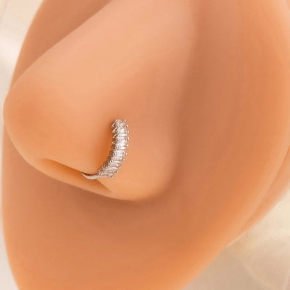 1 Piece Nose Rings & Studs Minimalist Geometric Alloy Inlay Rhinestones Nose Rings & Studs