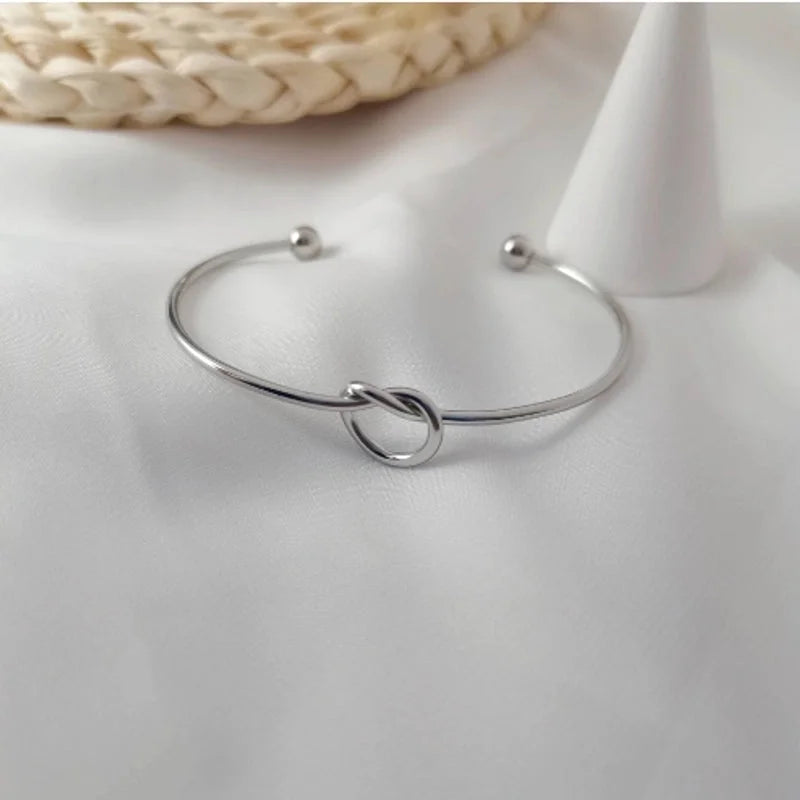 Minimalist Knot 304 Stainless Steel Bangle In Bulk