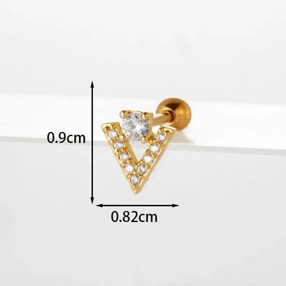 Ear Cartilage Rings & Studs Flower 316L Stainless Steel Copper