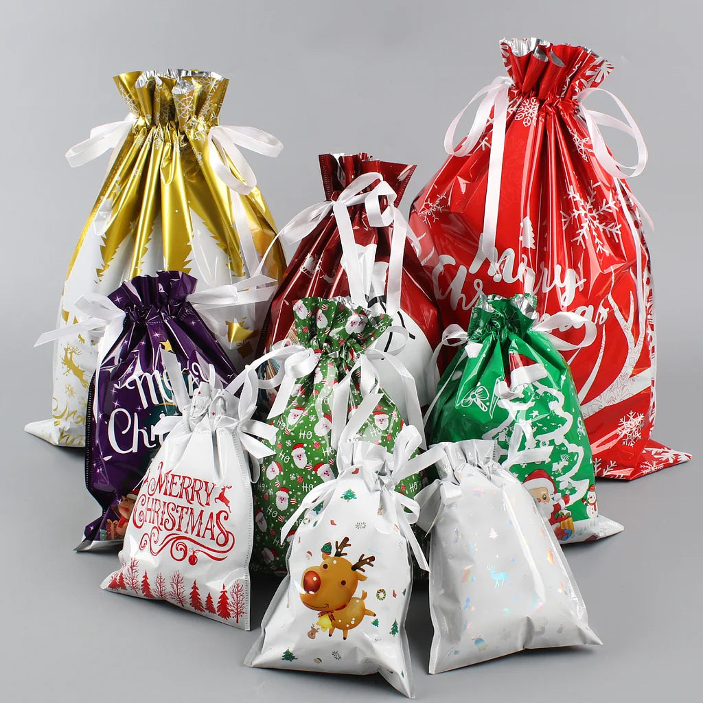 Christmas Gift Bag 2025 Hot Christmas Gift Bag Set Drawstring Bag Candy Bag