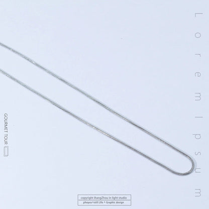 Titanium Steel Minimalist Plating Solid Color Necklace