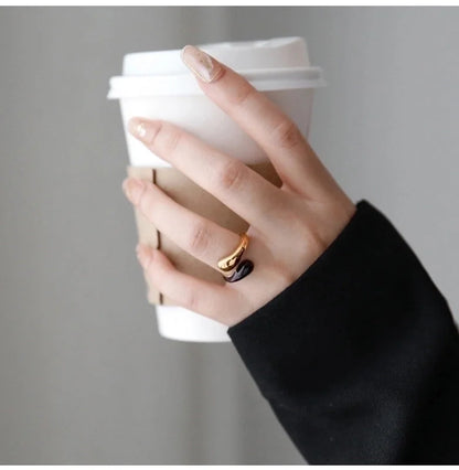 Minimalist Color Block Stainless Steel Rings In Bulk