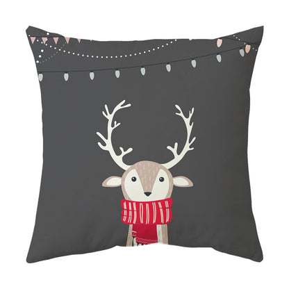 Classical Letter Short Plush Throw Pillow