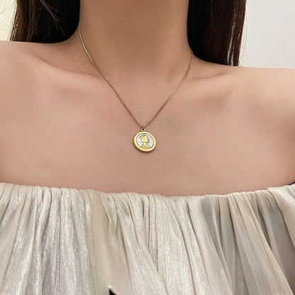 Minimalist Heart Shape Copper Plating Pendant Necklace