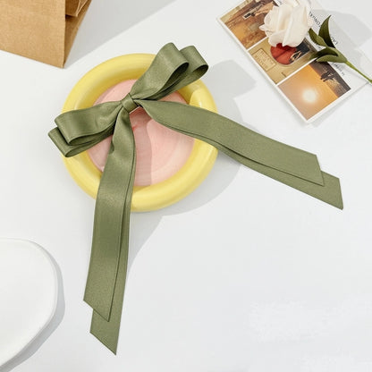 Korean Style Double-layer Bow Ribbon Hairclip Women's Ballet Girl Side Clip Back Head Top Simple Hair Accessories