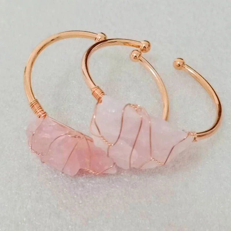 10 Pieces Ethnic Style Geometric Crystal Handmade Bangle