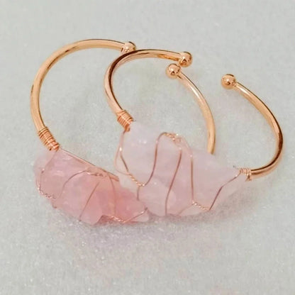 10 Pieces Ethnic Style Geometric Crystal Handmade Bangle