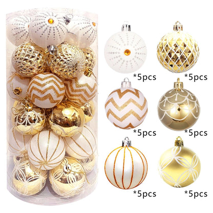 6cm30 Christmas Decorations Electroplated Plastic Painted Ball Christmas Ball Suit Ball Pendant