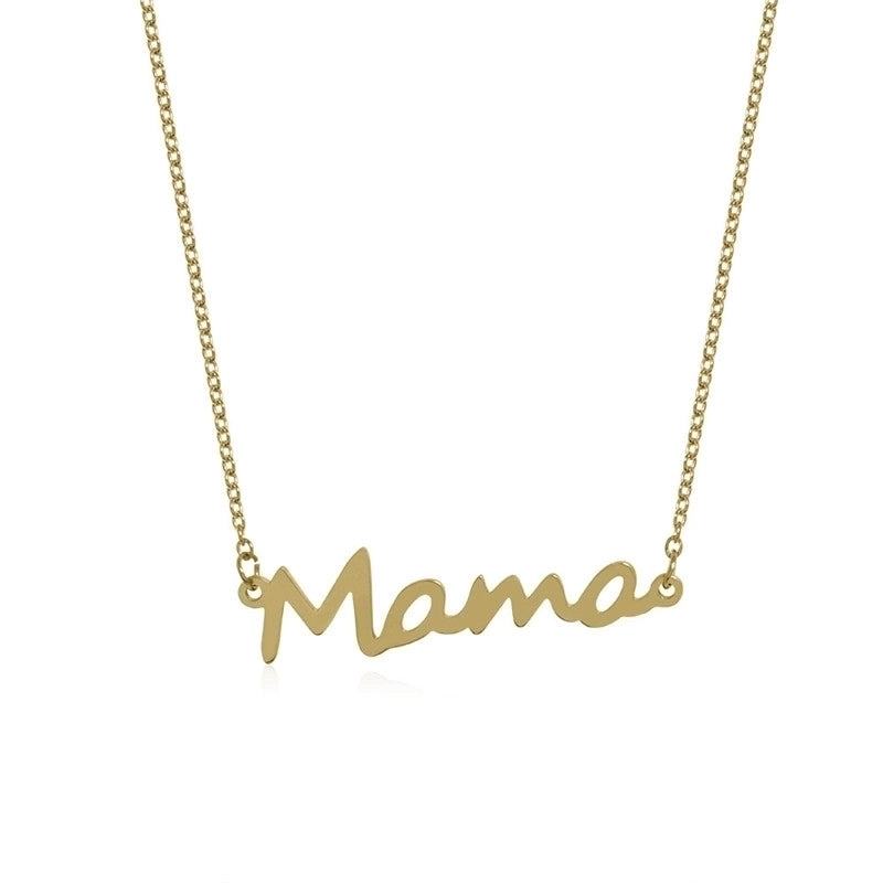 1 Piece Mama Minimalist Letter Moon Heart Shape Alloy Copper Plating Inlay Artificial Rhinestones Artificial Diamond Rose Gold Plated Gold Plated Silver Plated Pendant Necklace