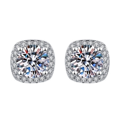 1 Pair Sweet Minimalist Round Heart Shape Bow Knot Plating Inlay Copper Zircon Silver Plated Drop Earrings