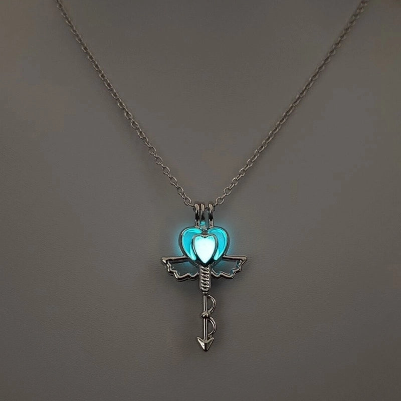 Luminous Hollow Diy Cage Christmas Tree Women's Necklace