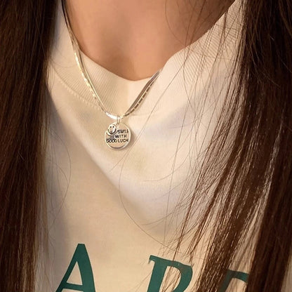 Minimalist Heart Shape Copper Plating Pendant Necklace