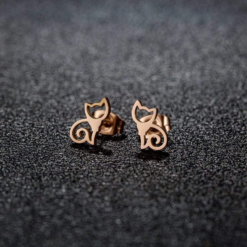 1 Pair Christmas Sweet Minimalist Snowflake Irregular Polishing Plating 304 Stainless Steel 18K Gold Plated Ear Studs