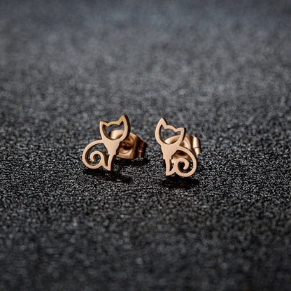 1 Pair Christmas Sweet Minimalist Snowflake Irregular Polishing Plating 304 Stainless Steel 18K Gold Plated Ear Studs