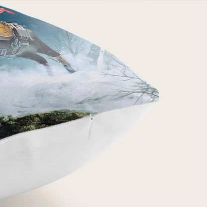 Christmas Glam Santa Claus Snowman Short Plush Pillow Cases Couch & Sofa Decor