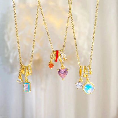 Copper Plating Geometric Pendant Necklace