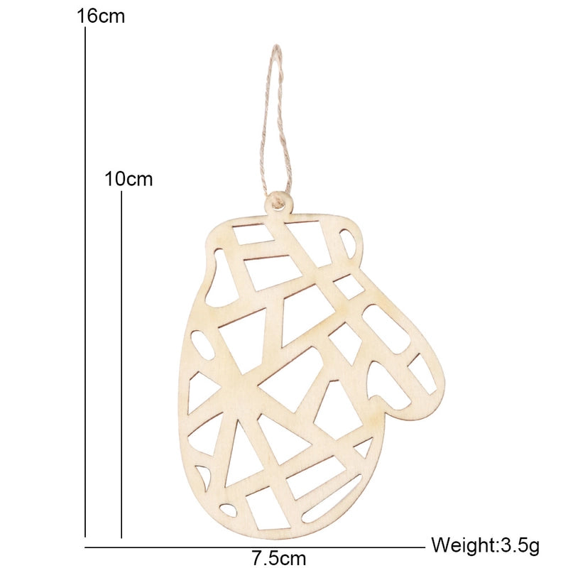 Christmas Minimalist Geometric Wood Party Hanging Ornaments