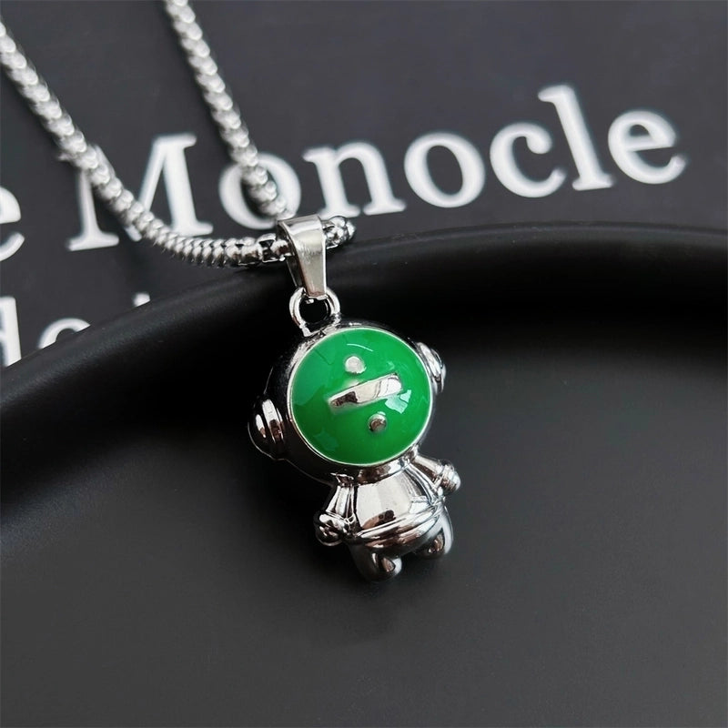 Hip-hop Animal Cartoon Character Alloy Titanium Steel Pendant Necklace In Bulk