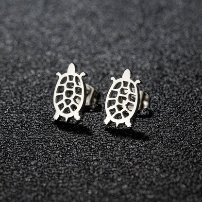 1 Pair IG Style Modern Style Sweet Mermaid Apple Strawberry Polishing Plating 304 Stainless Steel 18K Gold Plated Ear Studs