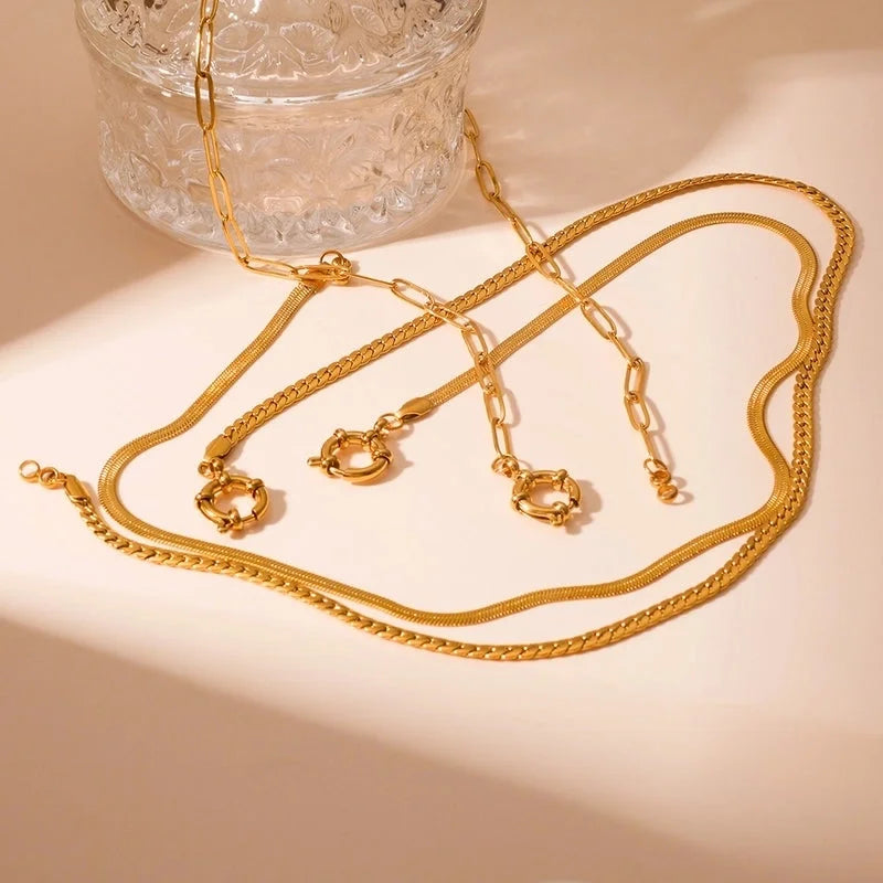 Casual Elegant Vintage Style Geometric Titanium Steel Plating Pendant Necklace