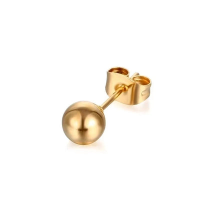 1 Piece Minimalist Solid Color Plating 201 Stainless Steel 18K Gold Plated Ear Studs