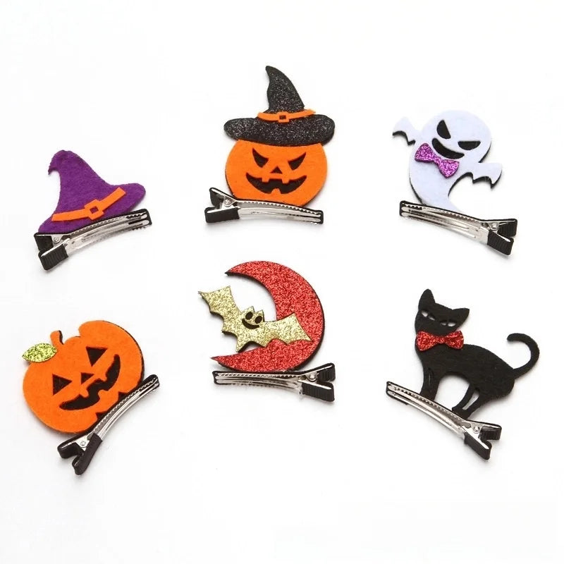 Halloween Cute Funny Unisex Pumpkin Bat Ghost Hair Clip