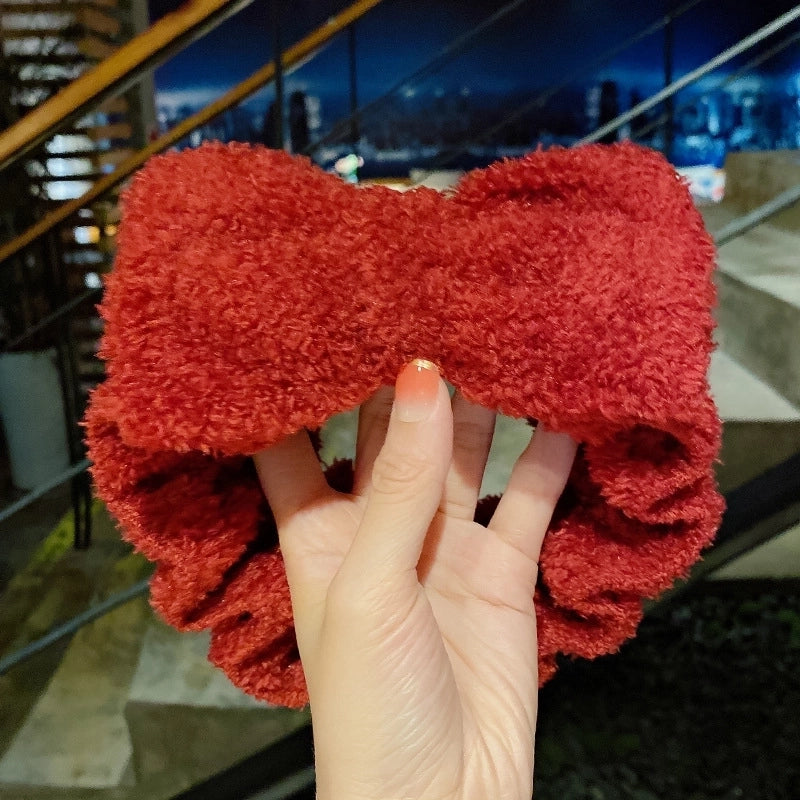 Cat Ears Hair Band Hair Band Korean Plush Internet Celebrity Rabbit Ear Hair Accessories Bow Face Wash Hair Band