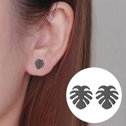 Fashion Palm Tree 304 Stainless Steel No Inlaid 18K Gold Plated Ear Studs