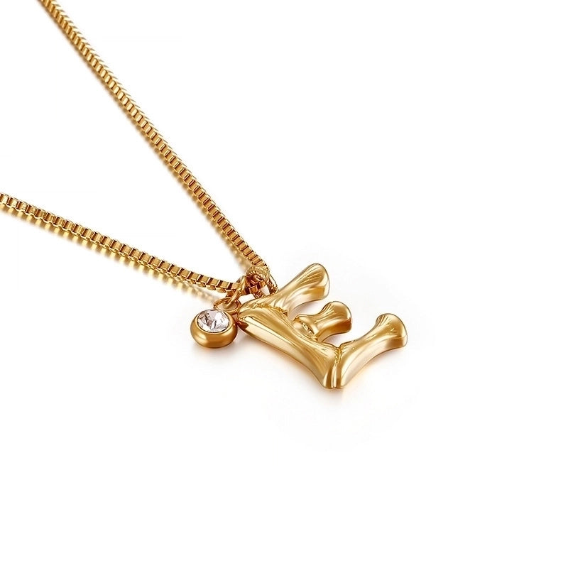Titanium Steel 18K Gold Plated Plating Letter Necklace